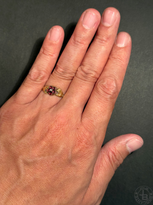 アンティーク 金 ガーネット リング Antique Gold Garnet ring