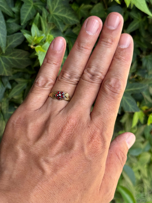 アンティーク 金 ガーネット リング Antique Gold Garnet ring