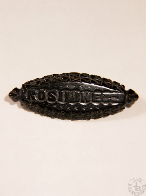 アンティーク ヴィクトリアン ジェット ブローチ antique victorian jet brooch