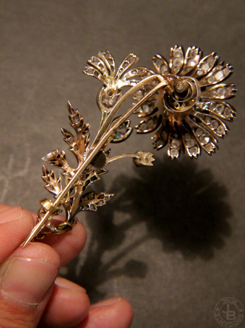 アンティーク ダイアモンド トレンブラン ブローチ antique Diamond tremblant brooch
