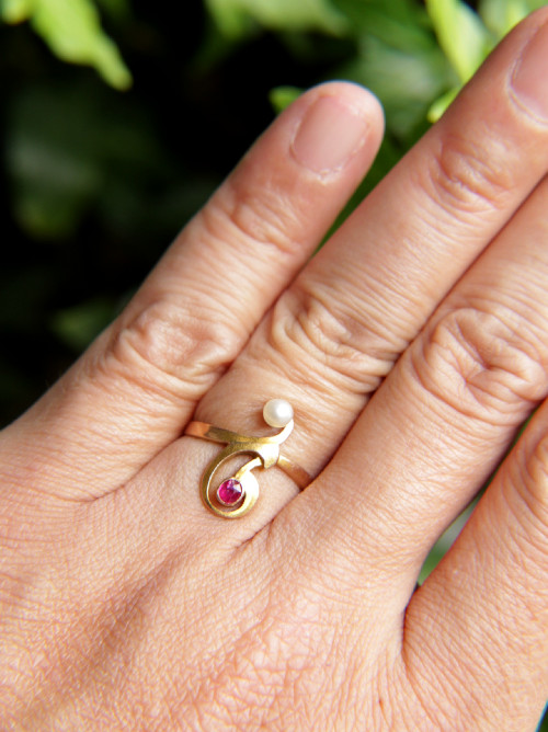 アールヌーボー リング Art Nouveau gold ring