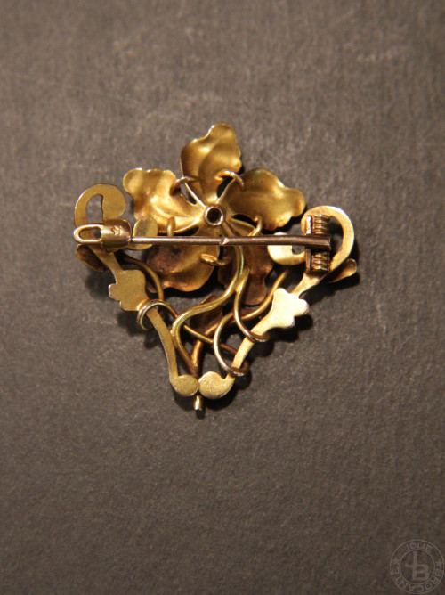 アンティーク アールヌーボー 14k ブローチ Antique Art Nouveau 14k brooch