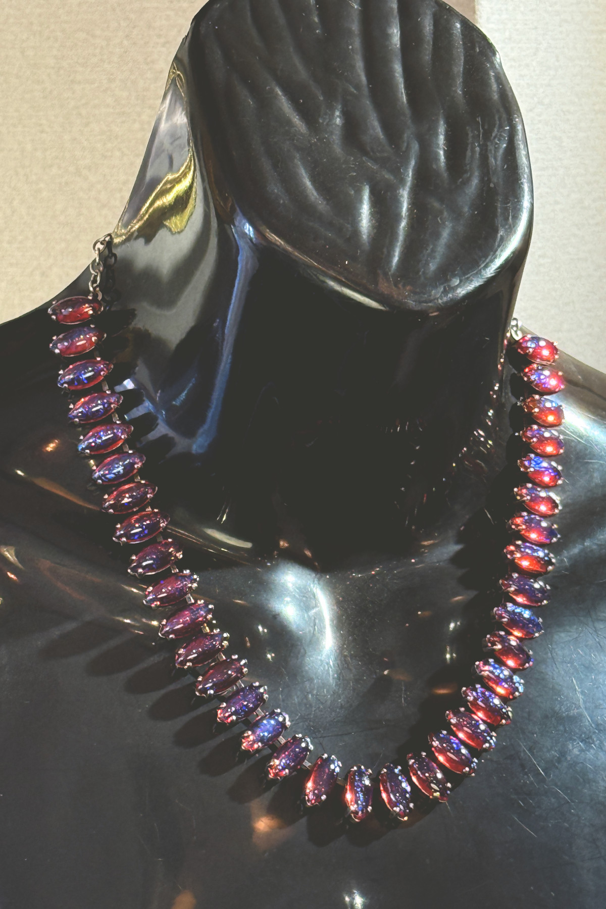 Vintage glass Dragons bleath necklace