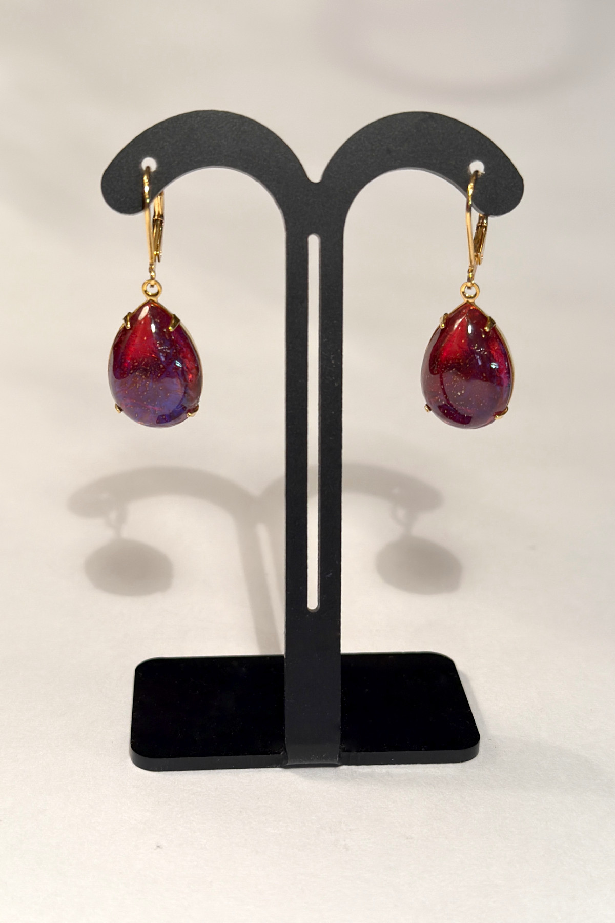 Vintage glass Dragons bleath Earrings