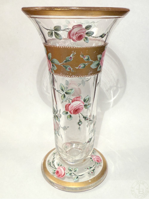 アンティーク エナメル彩 花瓶 Antique Vase enamel
