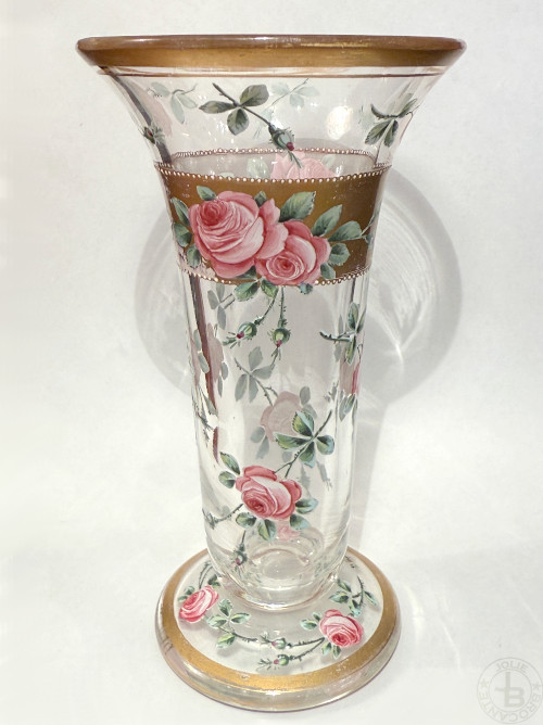 アンティーク エナメル彩 花瓶 Antique Vase enamel