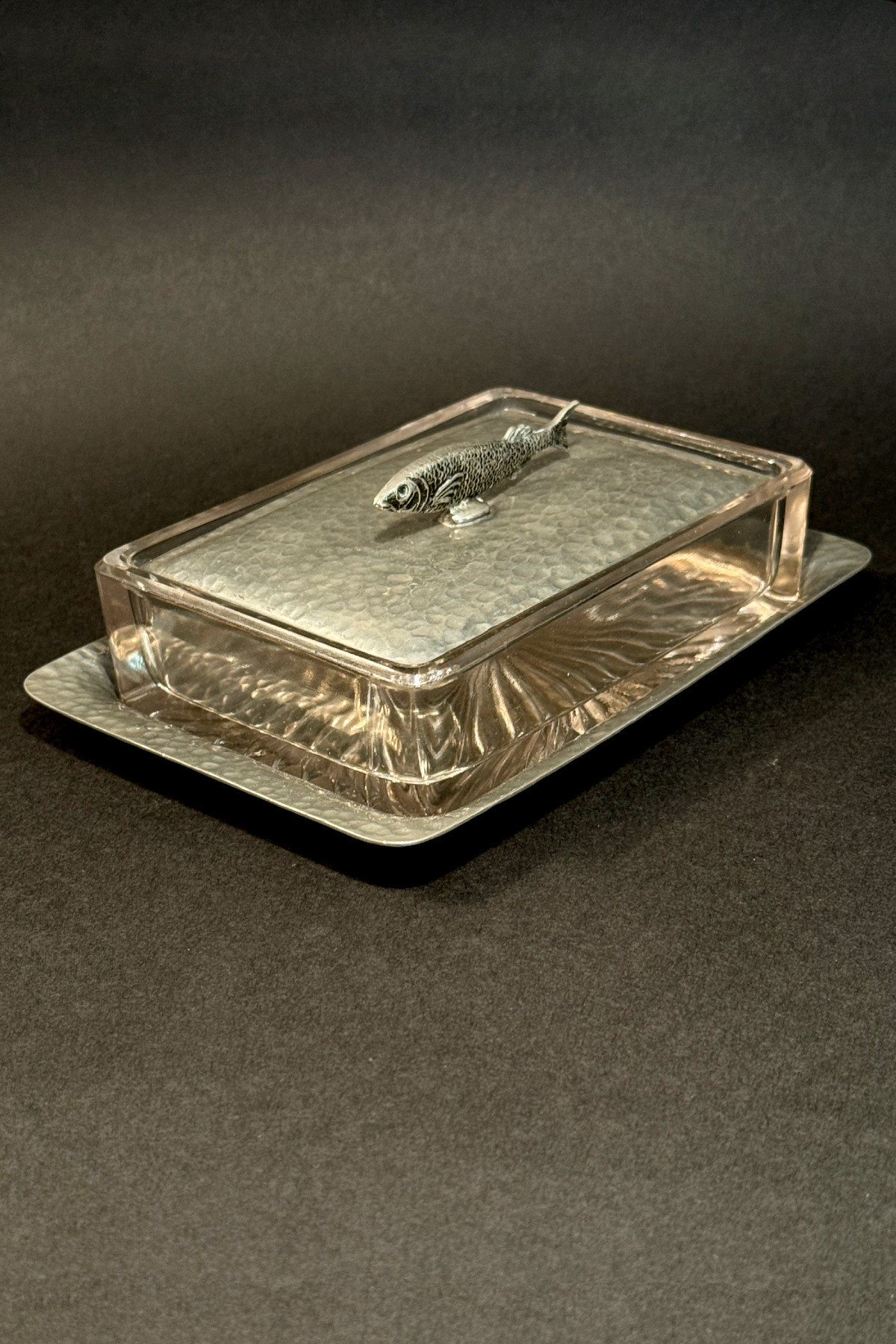 Vintage Pewter sardin dish