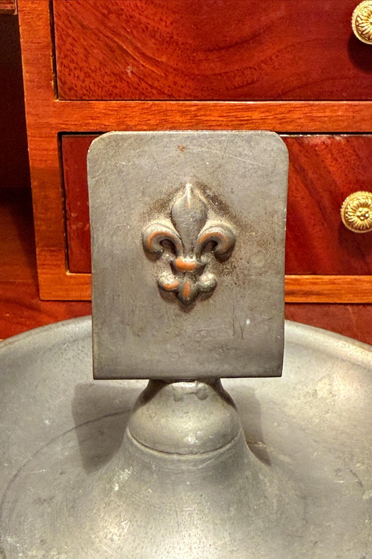 Antique fleur de lys ash tray