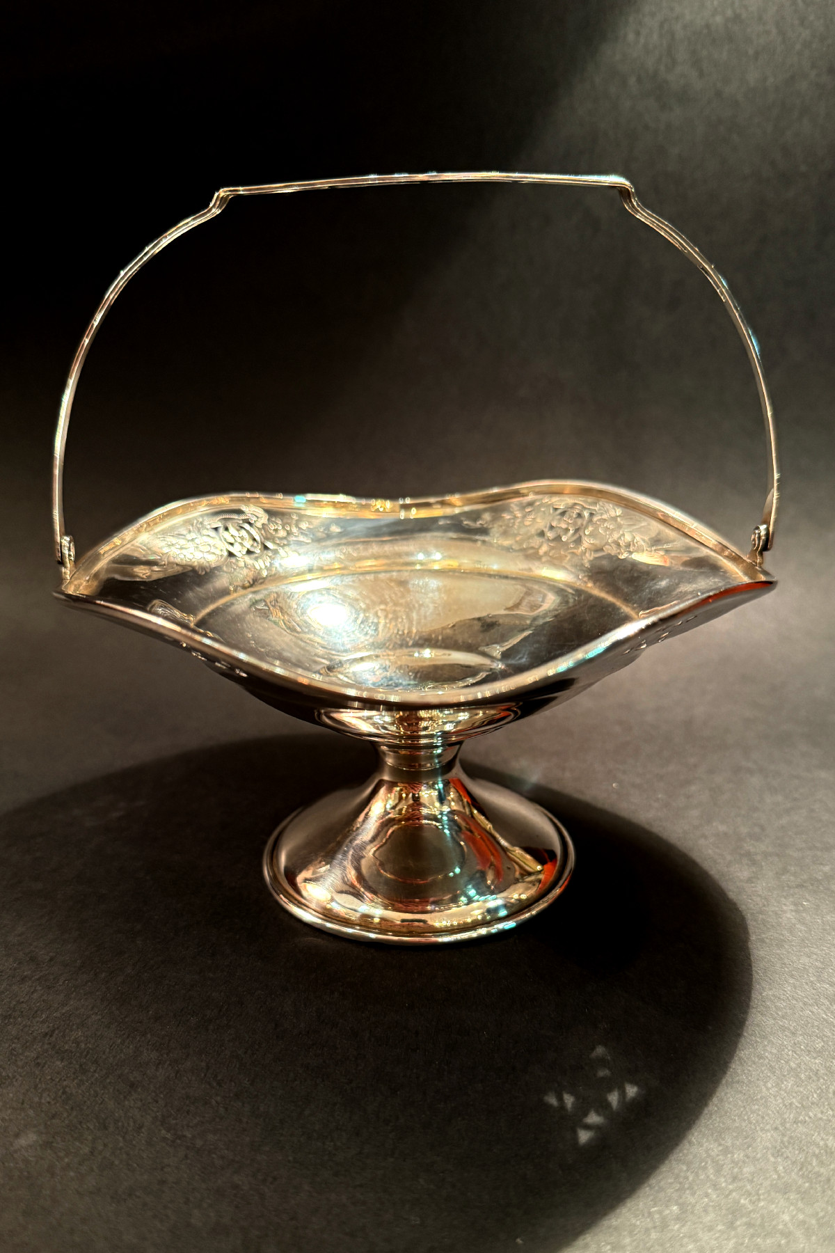 Antique sterling silver comport