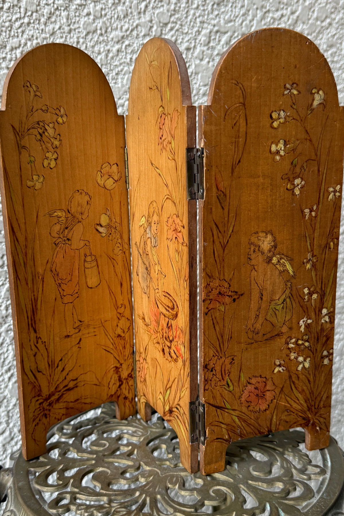 Antique Small Wood Panel